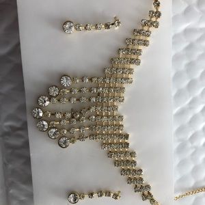 Necklace and dangling earrings